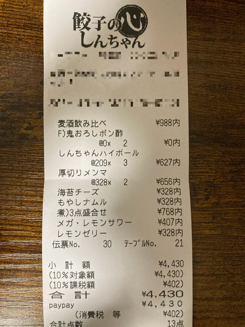 2026/04/29　餃子以外でも楽しめる幅広いお店