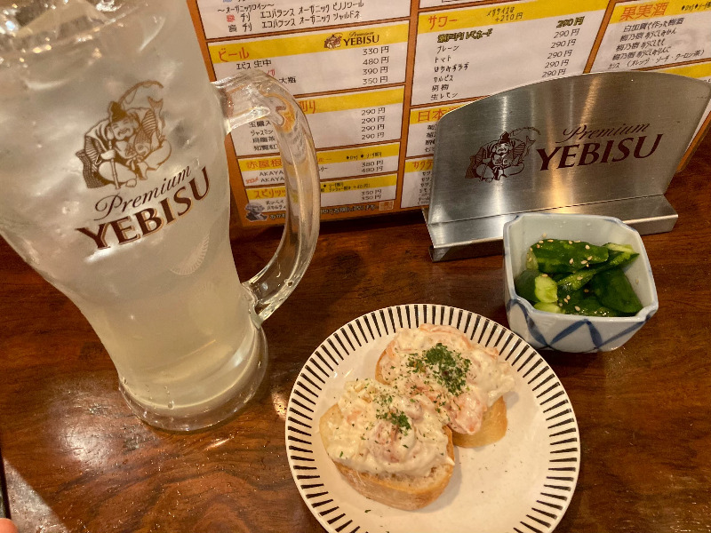 2026/05/24　サーモンクリームチーズはバケットの上に乗っている